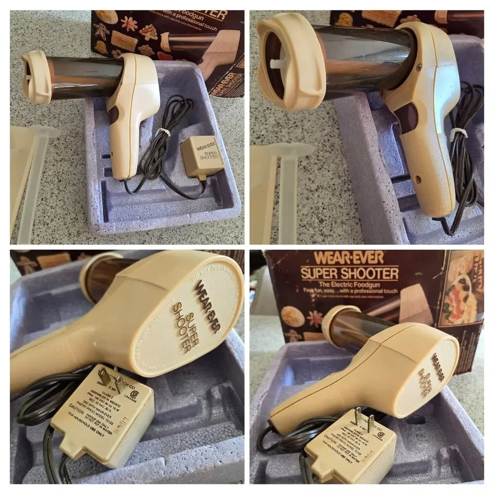 VTG Wear-Ever Super Shooter 70123 Electric Foodgun Cookie Press, 1 missing disc